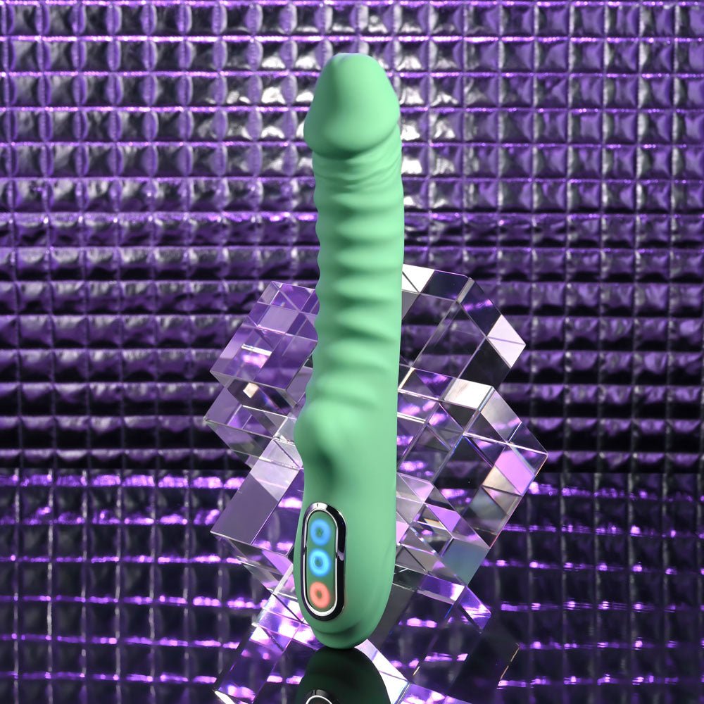 Evolved FULL THROTTLE Vibrator - Mint Green 24.1 cm USB Rechargeable - VIBRATORS - Mr and Mrs D's