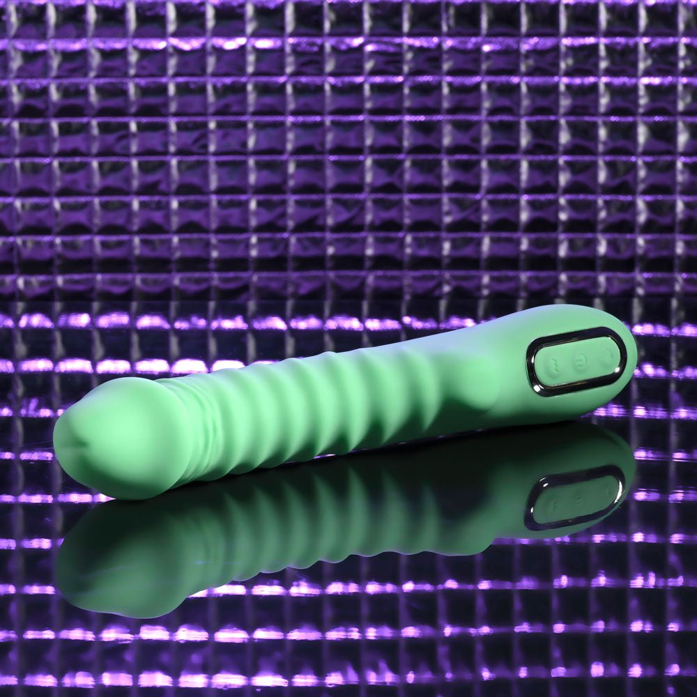 Evolved FULL THROTTLE Vibrator - Mint Green 24.1 cm USB Rechargeable - VIBRATORS - Mr and Mrs D's