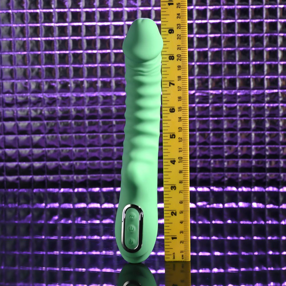 Evolved FULL THROTTLE Vibrator - Mint Green 24.1 cm USB Rechargeable - VIBRATORS - Mr and Mrs D's