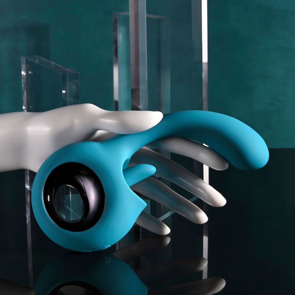 Evolved HOW MANY LICKS - Blue 17.8 cm USB Rechargeable Vibrator with Flicking Stimulator - VIBRATORS - Mr and Mrs D's