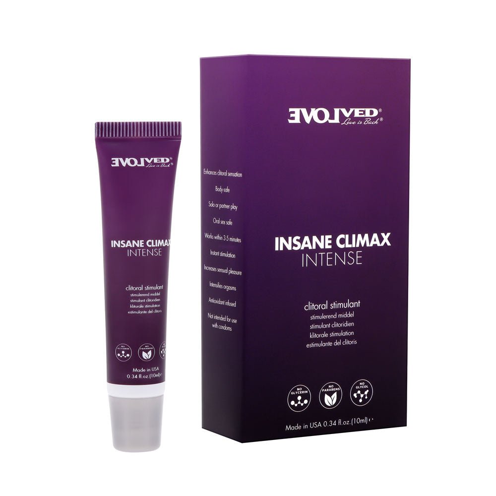 Evolved INSANE CLIMAX - INTENSE - Clitoral Stimulation Gel - 10 ml Tube - Mr and Mrs D's