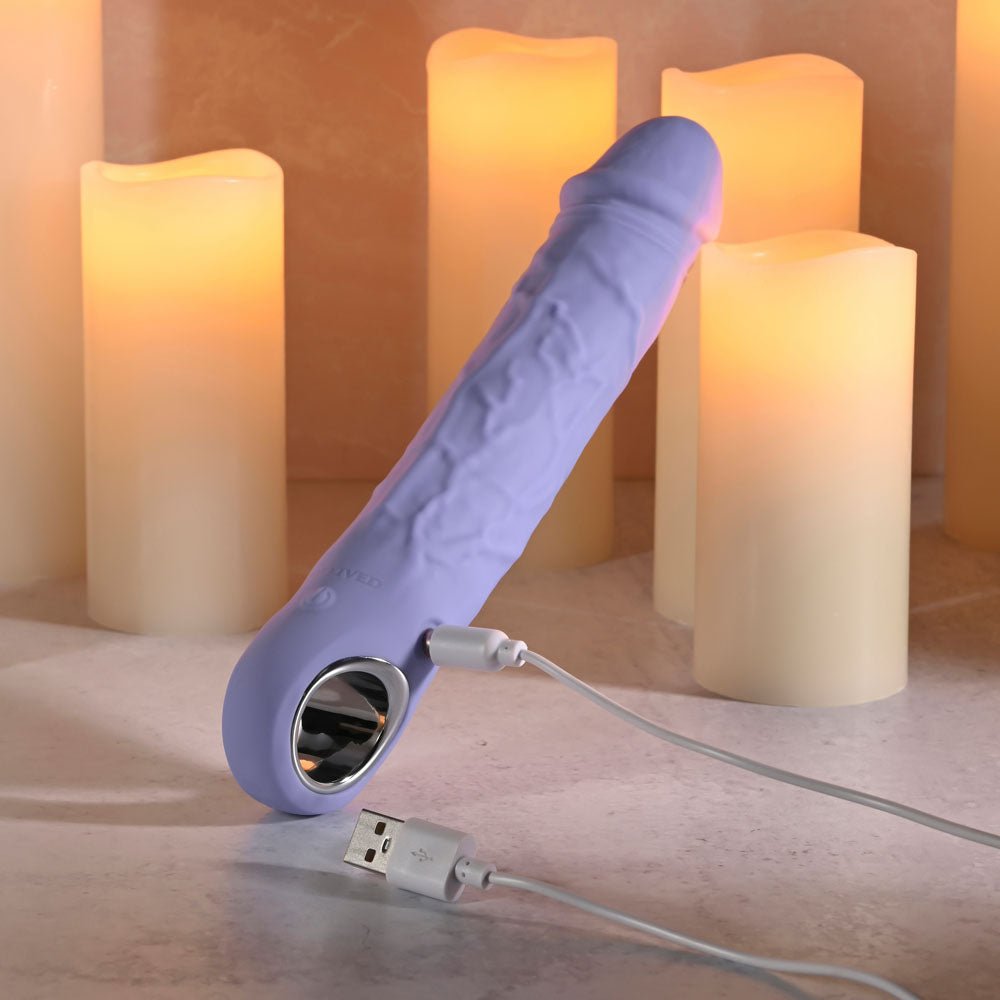 Evolved LARGE PURPLE FANTASY - Purple 21.8 cm USB Rechargeable Vibrator - VIBRATORS - Mr and Mrs D's