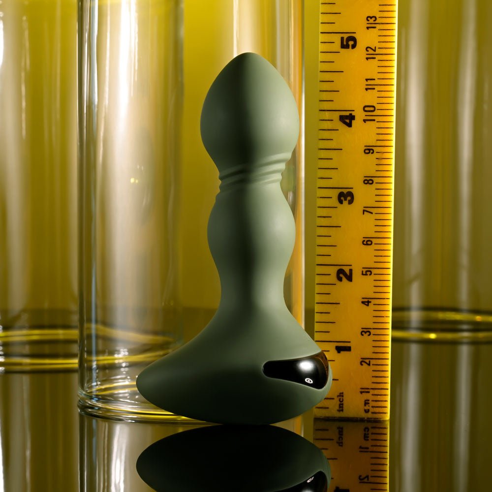 Evolved LIEUTENANT - Green 12.2 cm USB Rechargeable Vibrating Butt Plug - ANAL TOYS - Mr and Mrs D's
