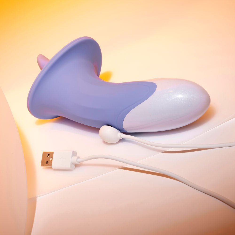 Evolved LIX & KISSES - Purple 18.7 cm USB Rechargeable Flicking Tongue Stimulator - STIMULATORS - Mr and Mrs D's
