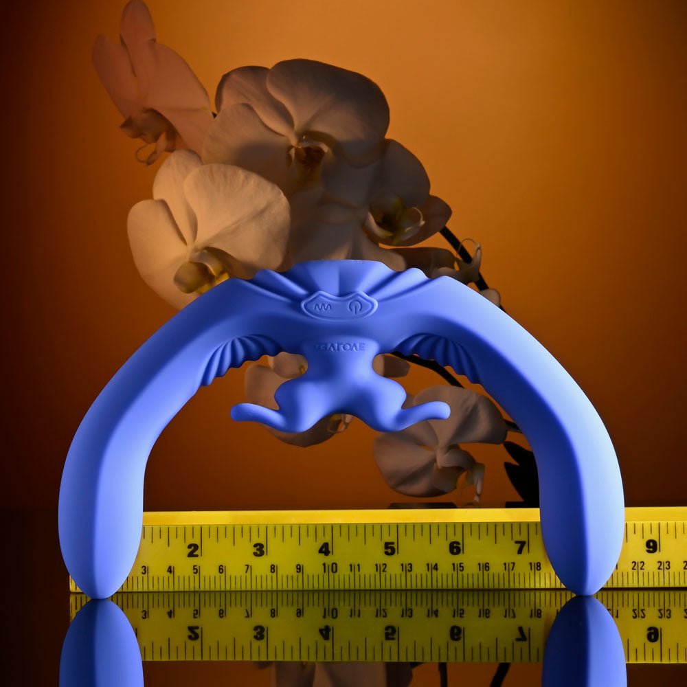 Evolved LOVEBIRDS - Purple 20.8 cm USB Rechargeable Double - Ended Rabbit Vibrator with Remote - Mr and Mrs D's