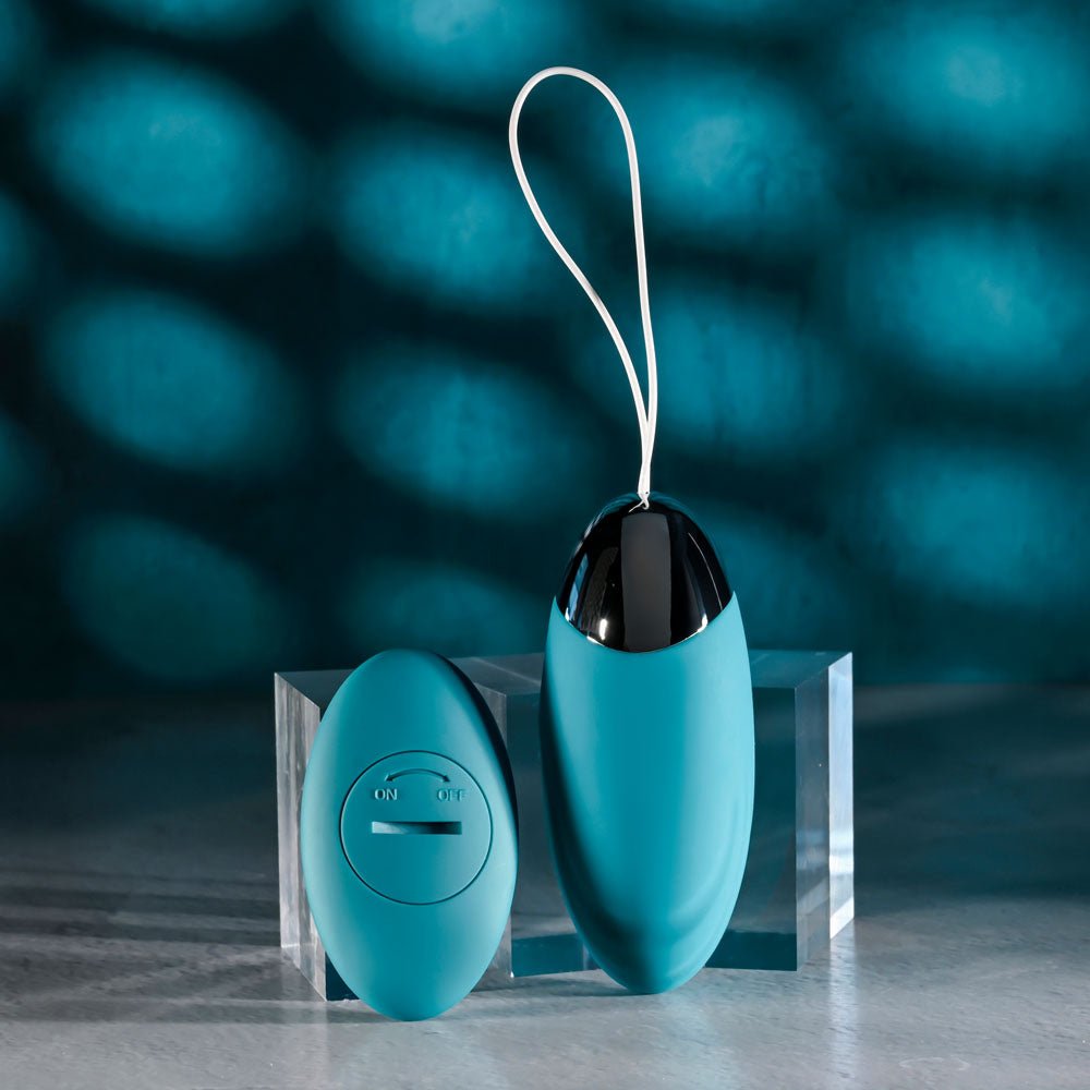 Evolved OVAL OFFICE - Green 8.5 cm USB Rechargeable Wireless Egg with Remote Control - BULLETS & EGGS - Mr and Mrs D's