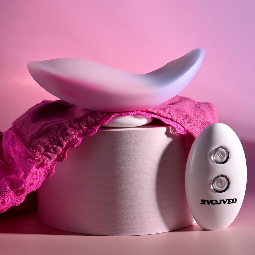 Evolved PARADISE PANTY - Pink/Purple USB Rechargeable Panty Vibrator with Remote Control - Mr and Mrs D's