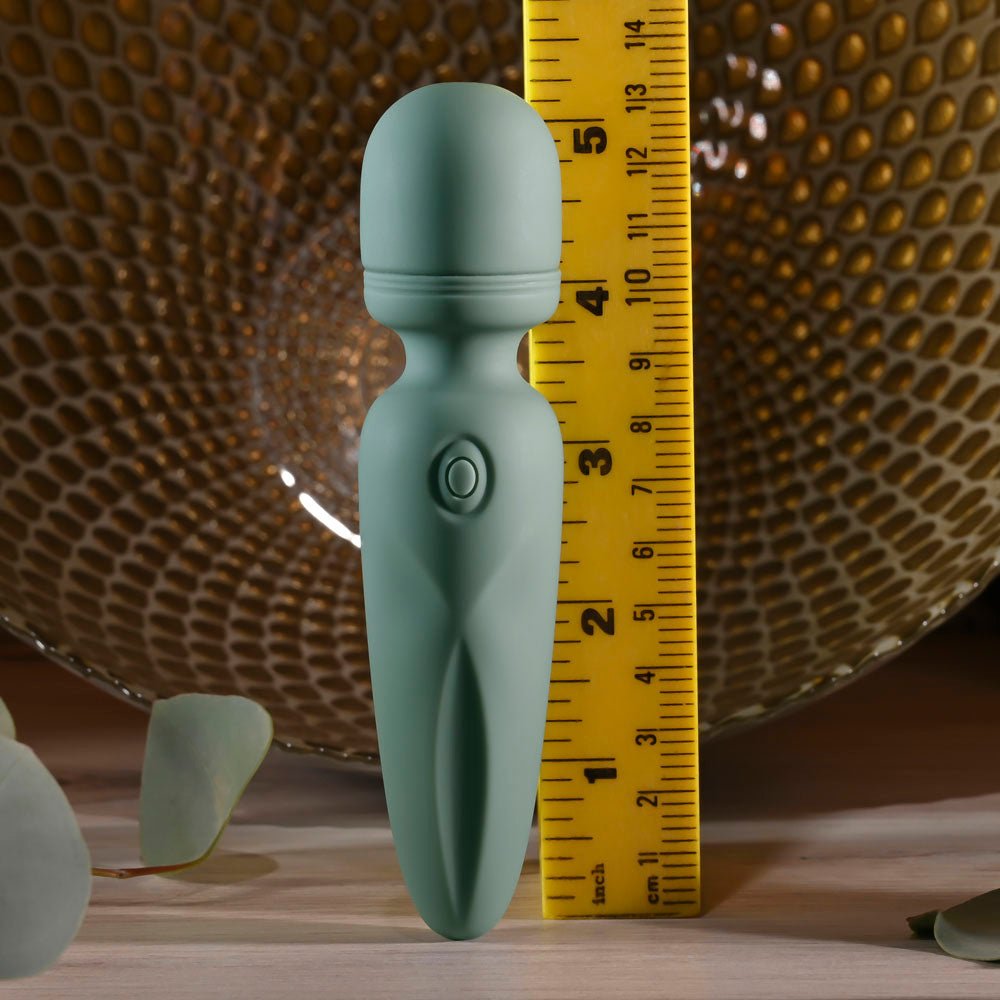 Evolved RUMBLE WAND - Olive Greeb 13.4 USB Rechargeable Mini Massage Wand - Mr and Mrs D's
