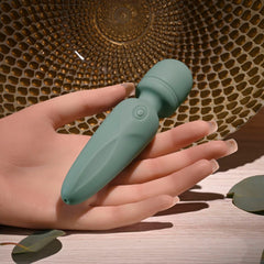 Evolved RUMBLE WAND - Olive Greeb 13.4 USB Rechargeable Mini Massage Wand - Mr and Mrs D's