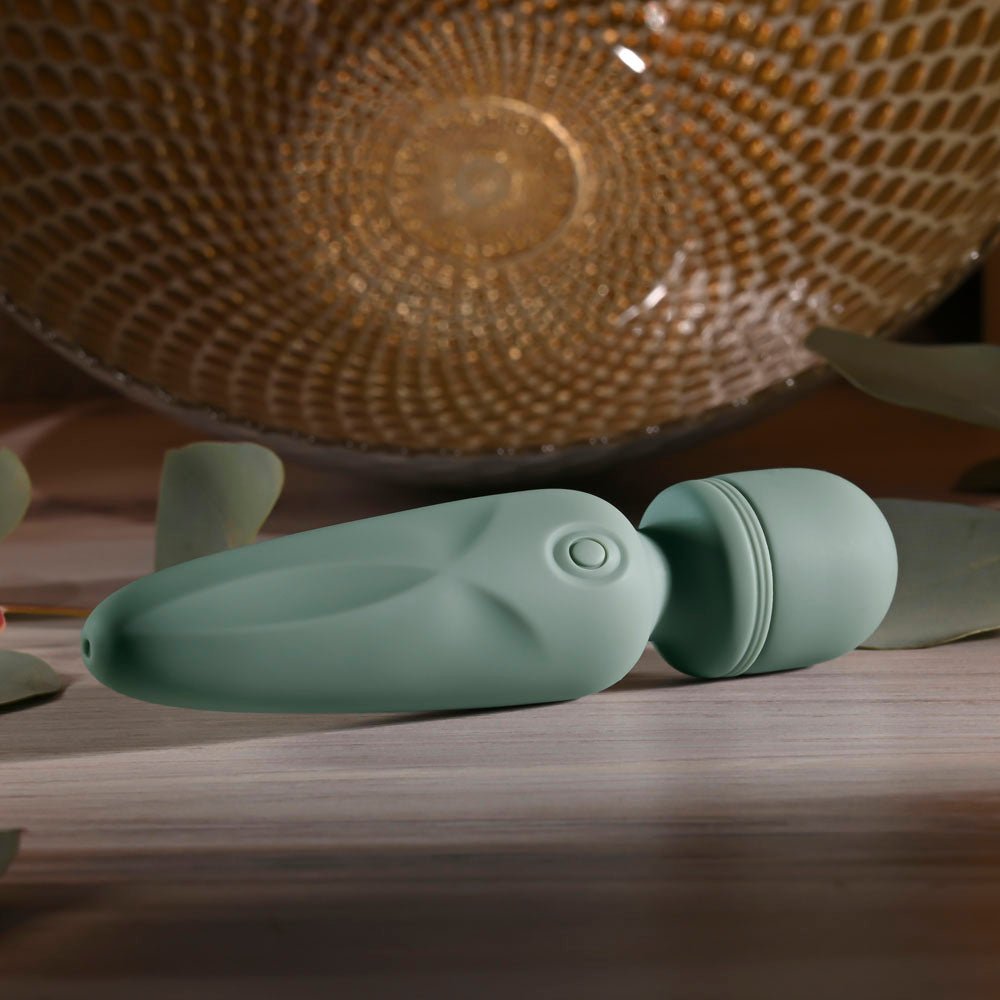 Evolved RUMBLE WAND - Olive Greeb 13.4 USB Rechargeable Mini Massage Wand - Mr and Mrs D's