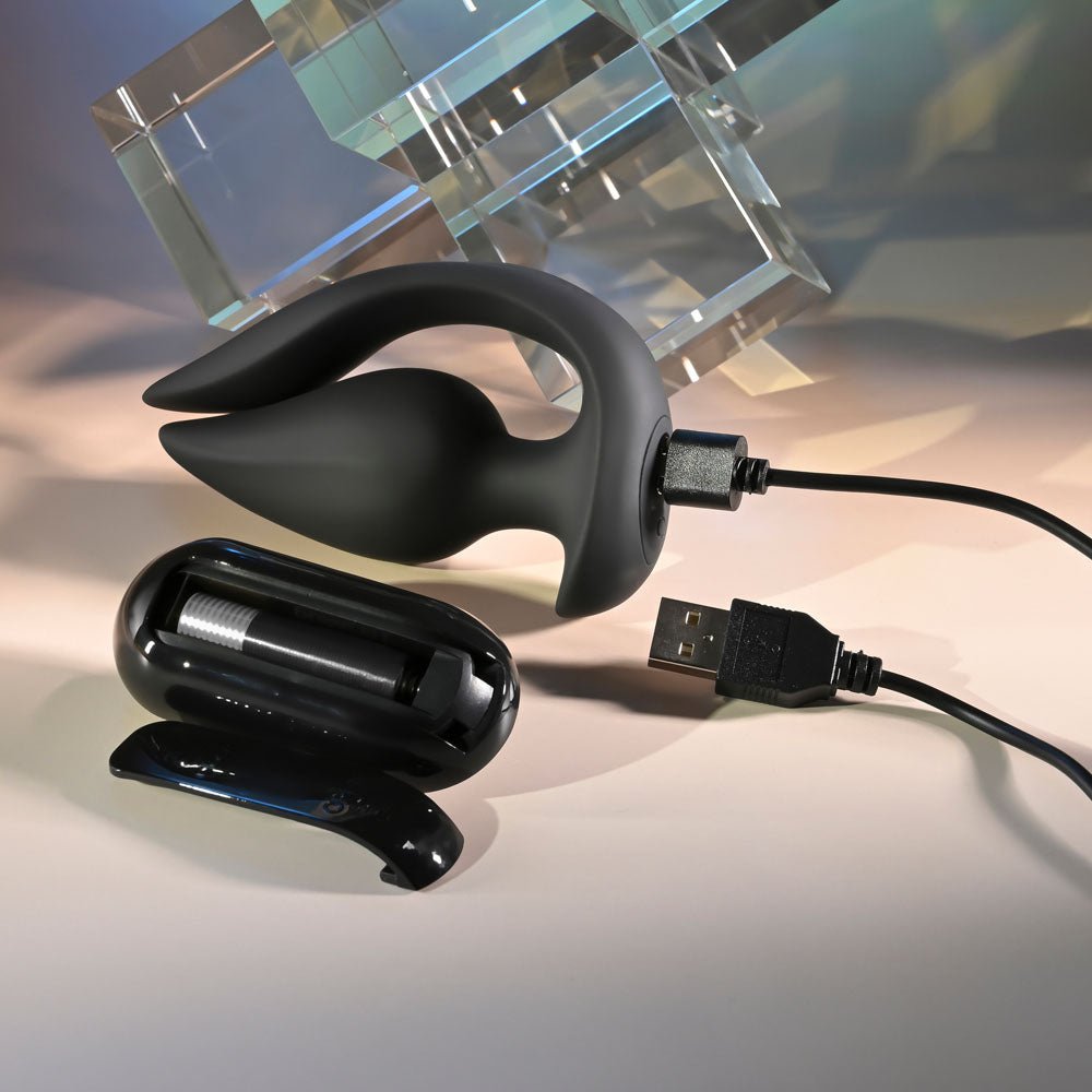 Evolved THE GENIE - Vibrating Butt Plug with Wireless Remote Black 11.2 cm USB Rechargeable - ANAL TOYS - Mr and Mrs D's