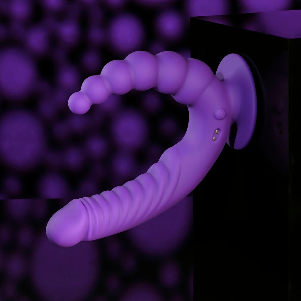 Evolved THE RIDER - Purple USB Rechargeable Double Ended Vibrator with Wireless Remote - Mr and Mrs D's