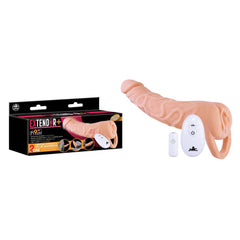 Extendor+ - Flesh 2 Inch Vibrating Penis Extender and Stroker - Mr and Mrs D's