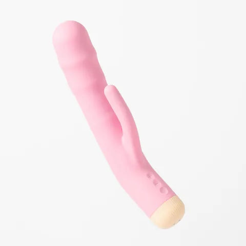 Girls Get Off - DeeDee - Pink 19 cm USB Rechargeable Thrusting Rabbit Vibrator