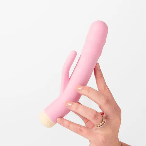 Girls Get Off - DeeDee - Pink 19 cm USB Rechargeable Thrusting Rabbit Vibrator