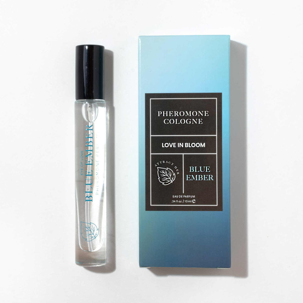 Eye Of Love Love In Bloom Blue Ember Pheromone Cologne - 10ml - Citrus & Cedar Scented Pheromone Cologne for Men to attract Women - 10 ml Spray - LOTIONS & LUBES - Mr and Mrs D's