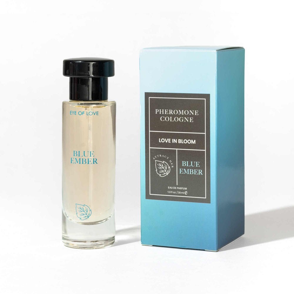 Eye Of Love Love In Bloom Blue Ember Pheromone Cologne - 30ml - Citrus & Cedar Scented Pheromone Cologne for Men to attract Women - 30 ml Spray - Mr and Mrs D's