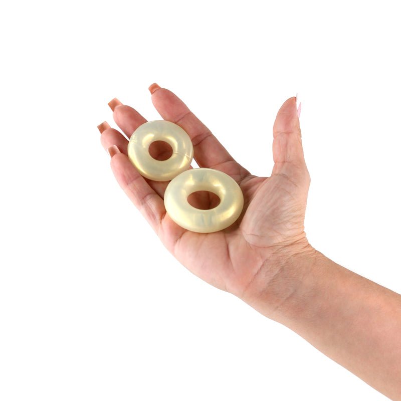 Fantasia - Double Stack - Amber - Amber Cock Rings - Set of 2 Sizes - COCK RINGS - Mr and Mrs D's