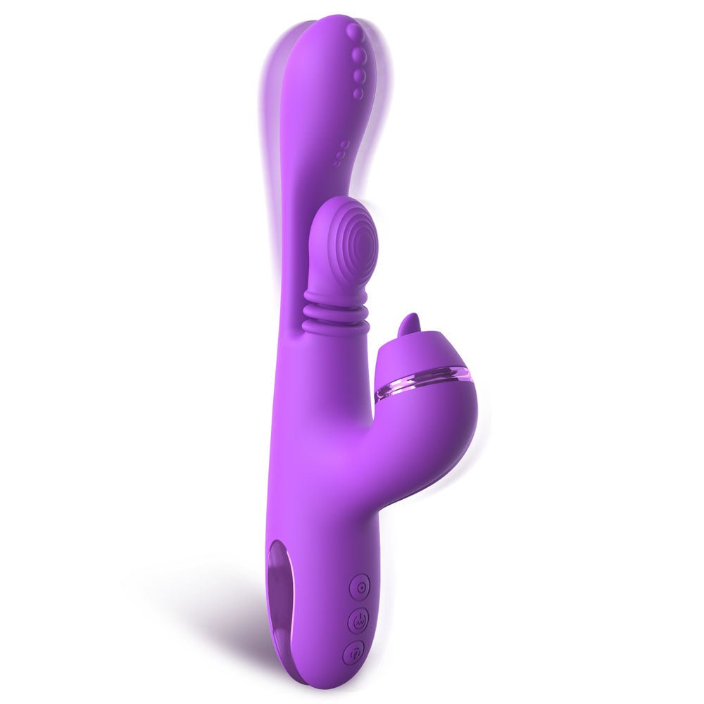 Fantasy For Her IntiMotion Pulse Pro Swirling & Flicking Rabbit Vibrator - Purple 24 cm USB Rechargeable - Mr and Mrs D's