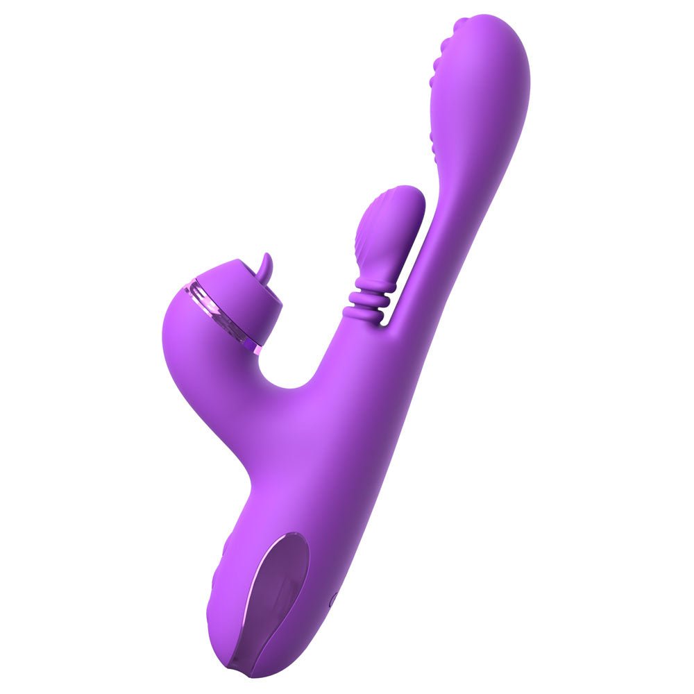 Fantasy For Her IntiMotion Pulse Pro Swirling & Flicking Rabbit Vibrator - Purple 24 cm USB Rechargeable - Mr and Mrs D's