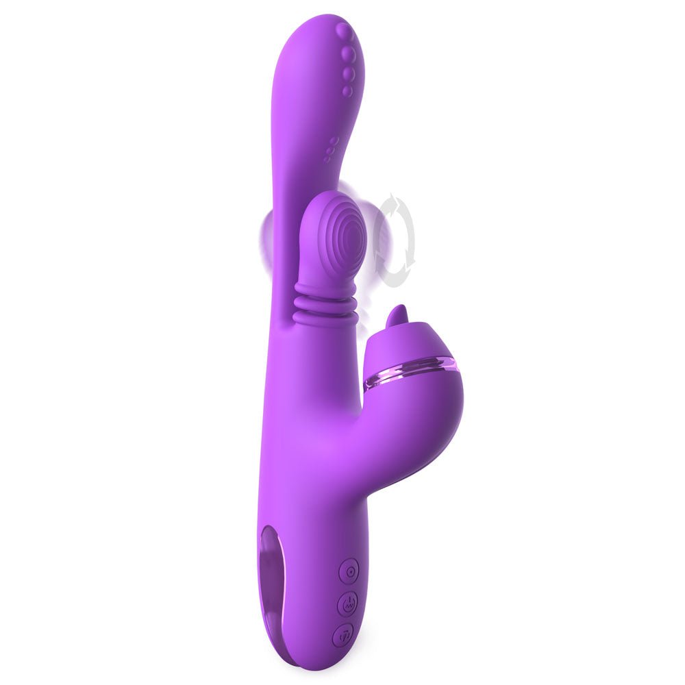 Fantasy For Her IntiMotion Pulse Pro Swirling & Flicking Rabbit Vibrator - Purple 24 cm USB Rechargeable - Mr and Mrs D's