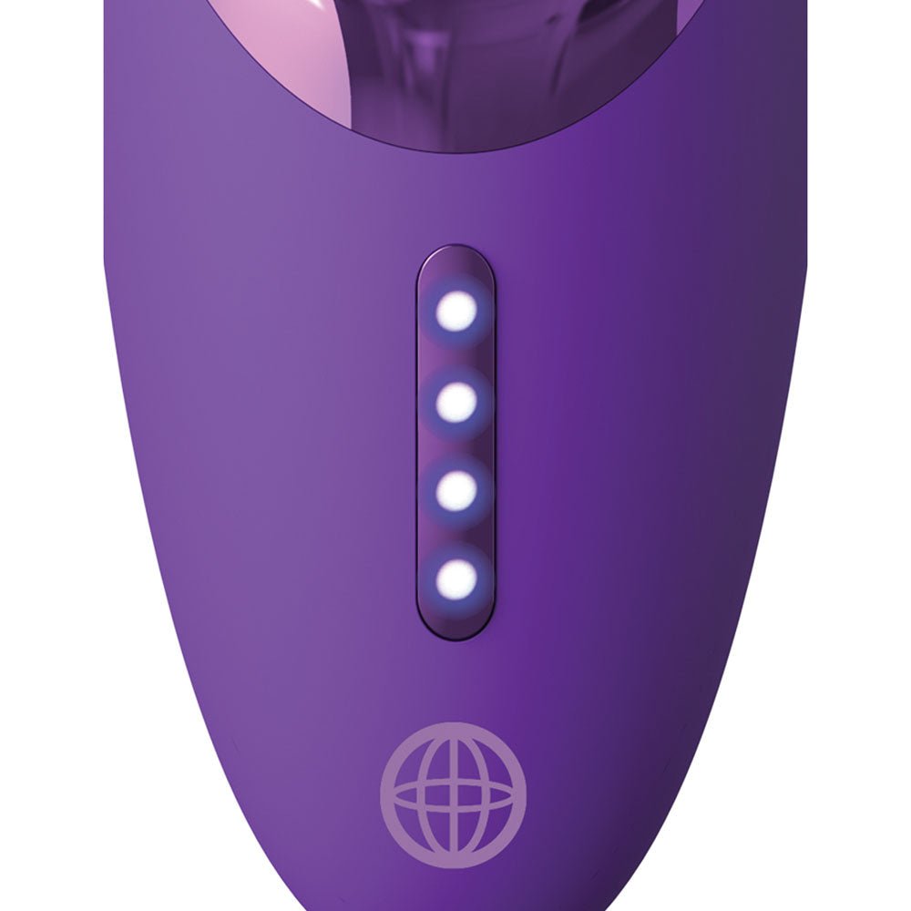 Fantasy For Her Pleasure Sucker - Purple USB Rechargeable Sucking, Licking & Vibrating Stimulator - Mr and Mrs D's