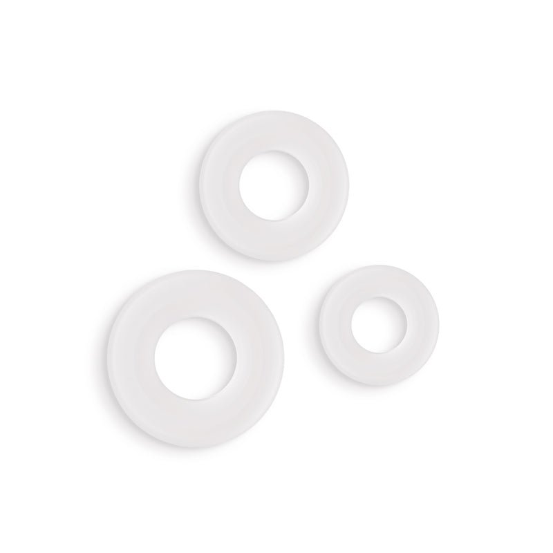 Firefly - 3pc Bubble Rings - White - Glow in Dark Cock Rings - Set of 3 Sizes - COCK RINGS - Mr and Mrs D's