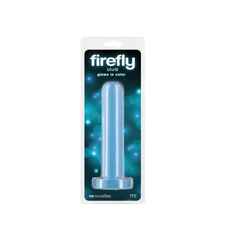 Firefly - Thrill - Blue - Small - Glow in Dark Blue 15.5 cm Small Dildo - DONGS - Mr and Mrs D's