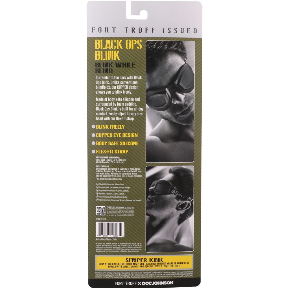 Fort Troff - Black Ops Blink - Black Eyemask Restraint - BONDAGE - TOYS - Mr and Mrs D's