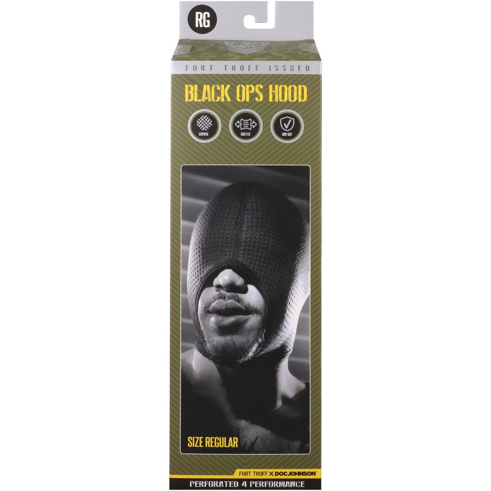 Fort Troff Black Ops Hood Regular - Black Hood - BONDAGE - TOYS - Mr and Mrs D's