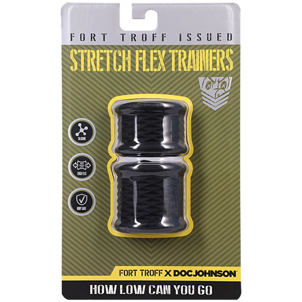 Fort Troff - Stretch Flex Trainers - Black Ball Stretchers - Set of 2 - COCK RINGS - Mr and Mrs D's
