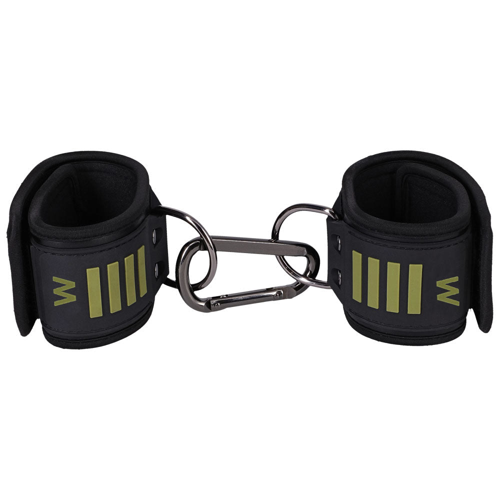 Fort Troff - Tactical Wrist Cuffs - Black/Green Restraints - BONDAGE - TOYS - Mr and Mrs D's