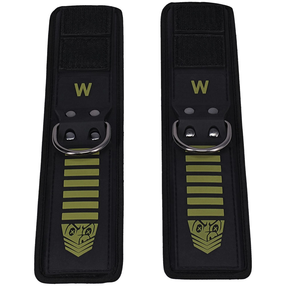 Fort Troff - Tactical Wrist Cuffs - Black/Green Restraints - BONDAGE - TOYS - Mr and Mrs D's