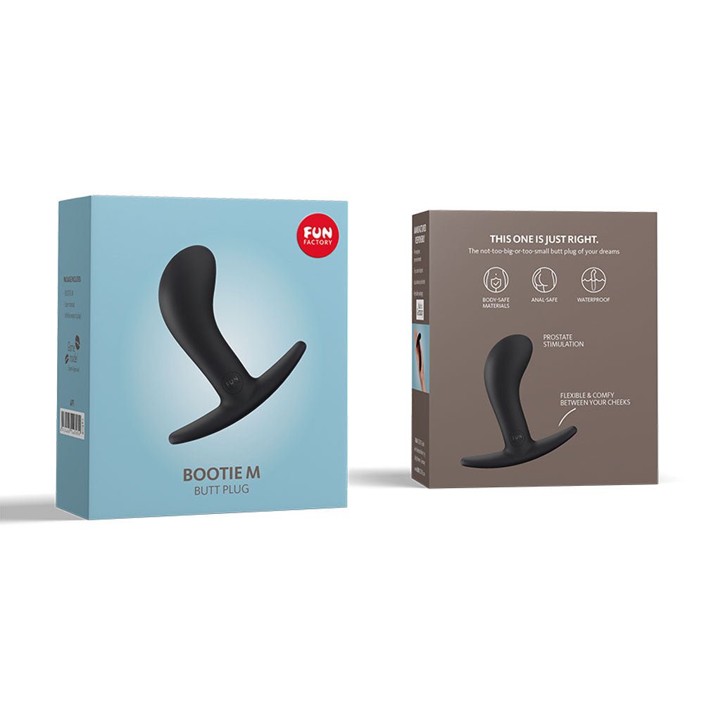 Fun Factory BOOTIE M black - Black 9.3 cm Medium Butt Plug - ANAL TOYS - PREMIUM - Mr and Mrs D's