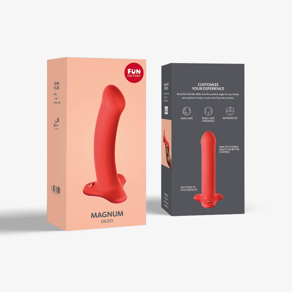 Fun Factory MAGNUM flashy Coral Orange 18.3 cm Dildo - Mr and Mrs D's