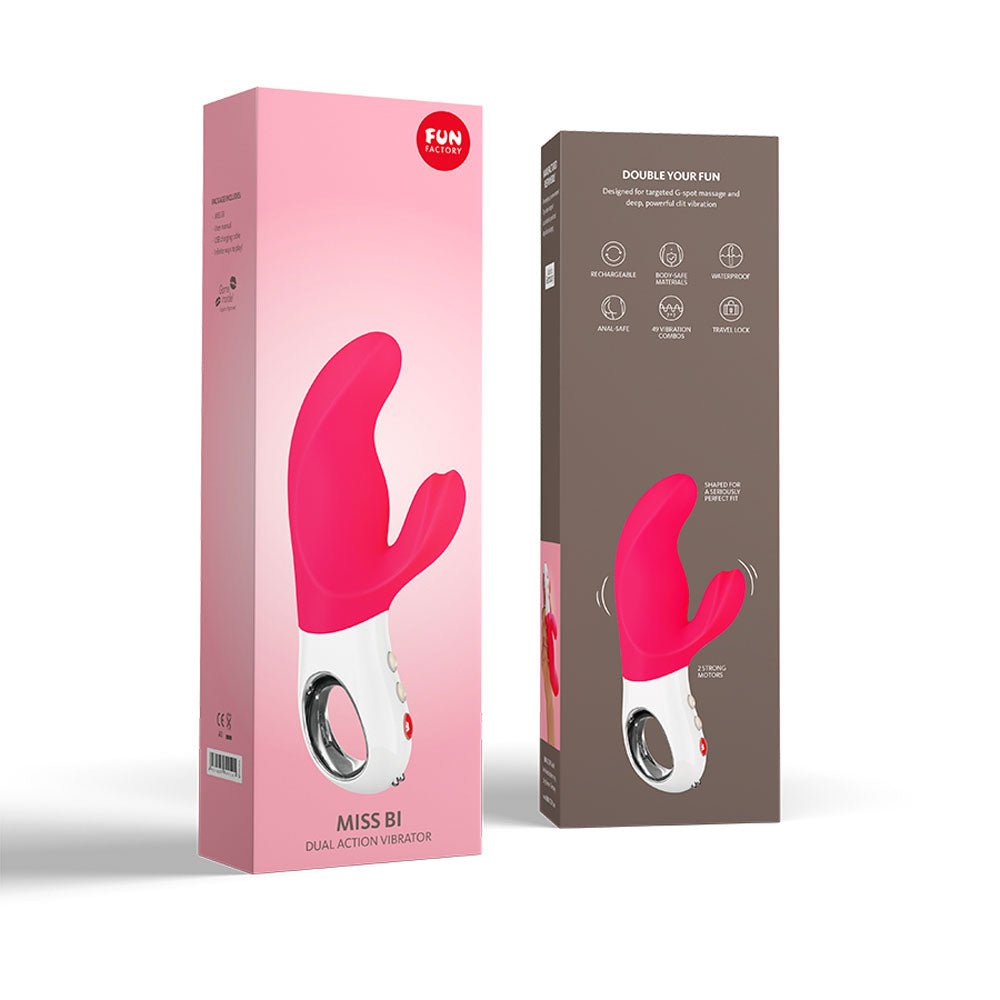 Fun Factory MISS BI pink - Pink 17 cm USB Rechargeable Rabbit Vibrator - VIBRATORS - PREMIUM - Mr and Mrs D's