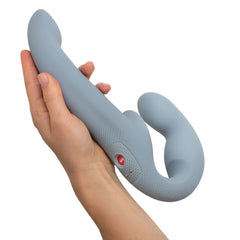 Fun Factory SHARE VIBE PRO cool grey - Grey USB Rechargeable Strapless Strap - On - Mr and Mrs D's