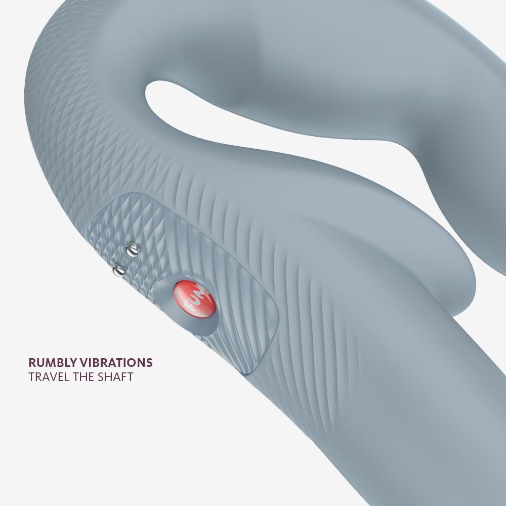 Fun Factory SHARE VIBE PRO cool grey - Grey USB Rechargeable Strapless Strap - On - Mr and Mrs D's