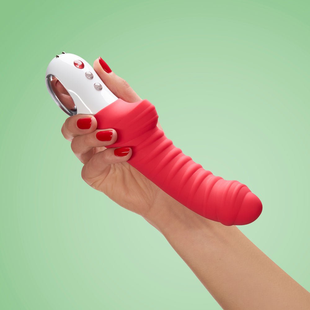 Fun Factory TIGER india red - Red 22.3 USB Rechargeable Vibrator - Mr and Mrs D's