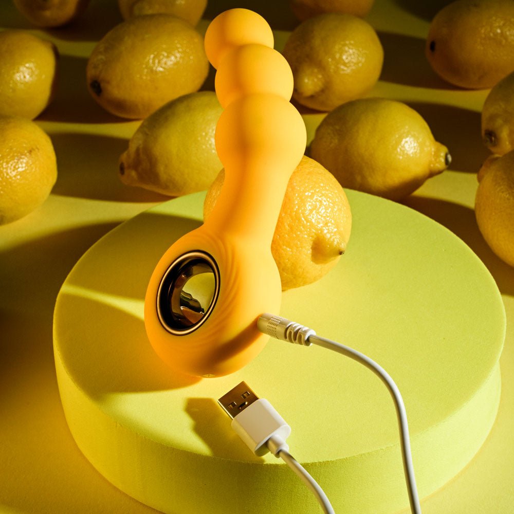 Gender X BUMBLE - Yellow 14.9 cm USB Rechargeable Butt Plug - ANAL TOYS - Mr and Mrs D's