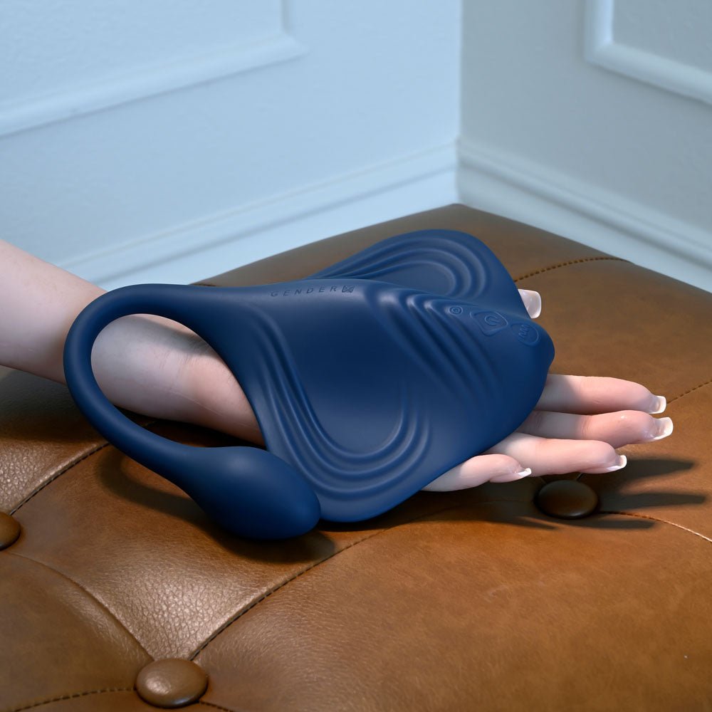 Gender X DAILY GRIND - Blue USB Rechargeable Grinding Pad with Anal Plug - Mr and Mrs D's