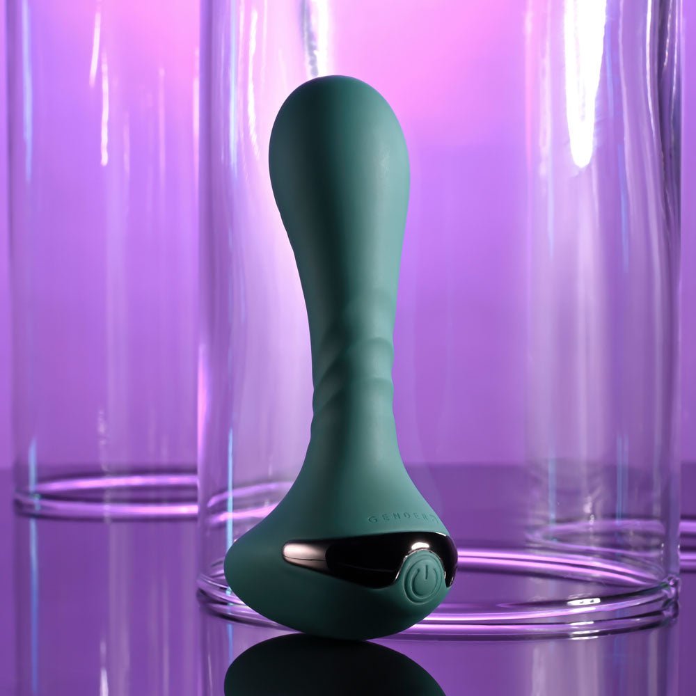 Gender X GOES ANYWHERE - Green 12.4 cm USB Rechargeable Vibrator - VIBRATORS - Mr and Mrs D's