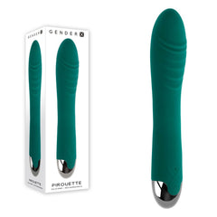 Gender X PIROUETTE - Green 20.6 cm USB Rechargeable Vibrator - Mr and Mrs D's