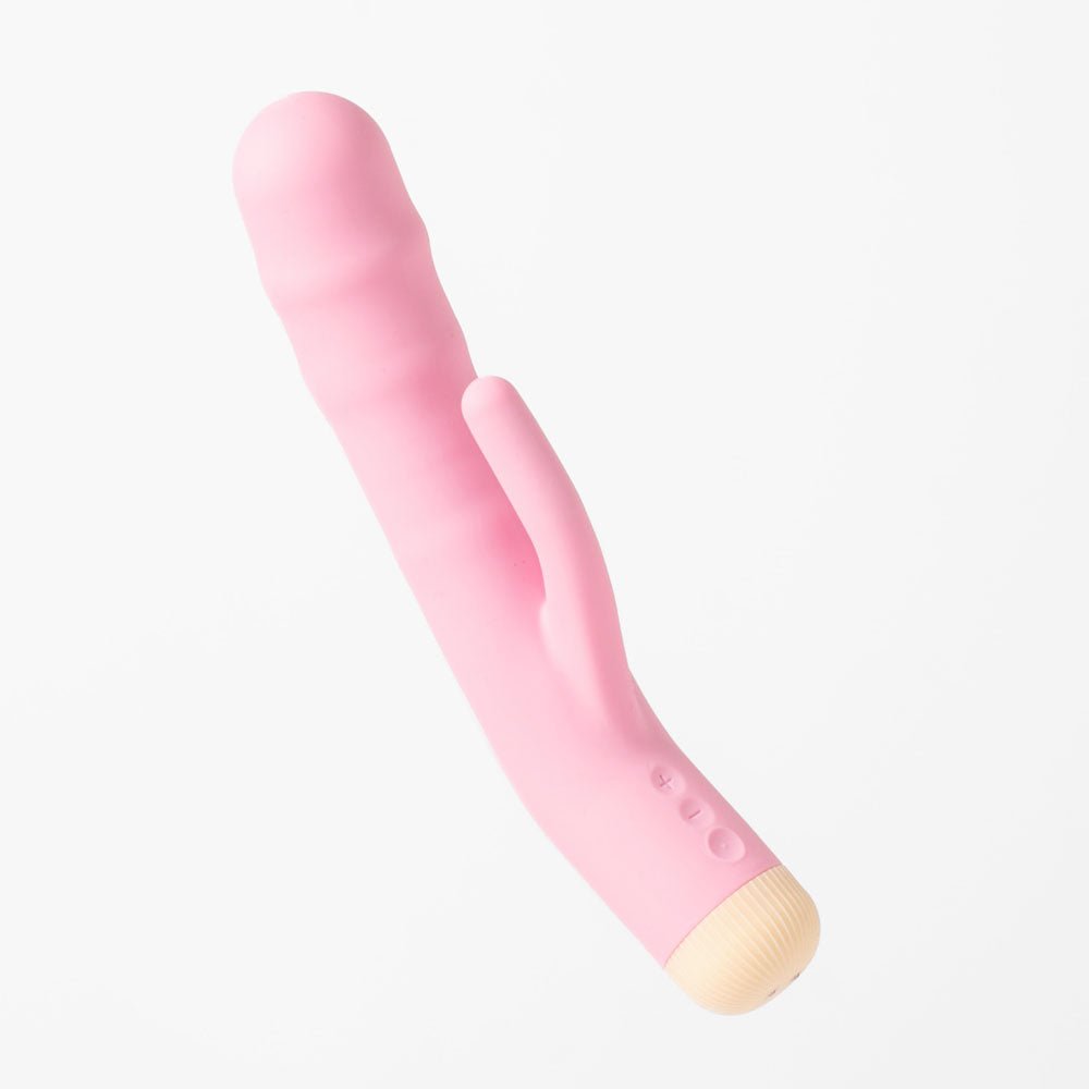 Girls Get Off - DeeDee - Pink 19 cm USB Rechargeable Thrusting Rabbit Vibrator - Mr and Mrs D's