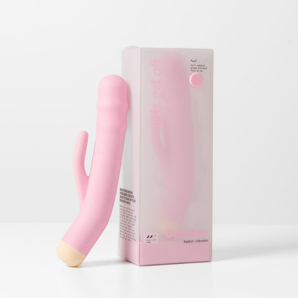 Girls Get Off - DeeDee - Pink 19 cm USB Rechargeable Thrusting Rabbit Vibrator - Mr and Mrs D's