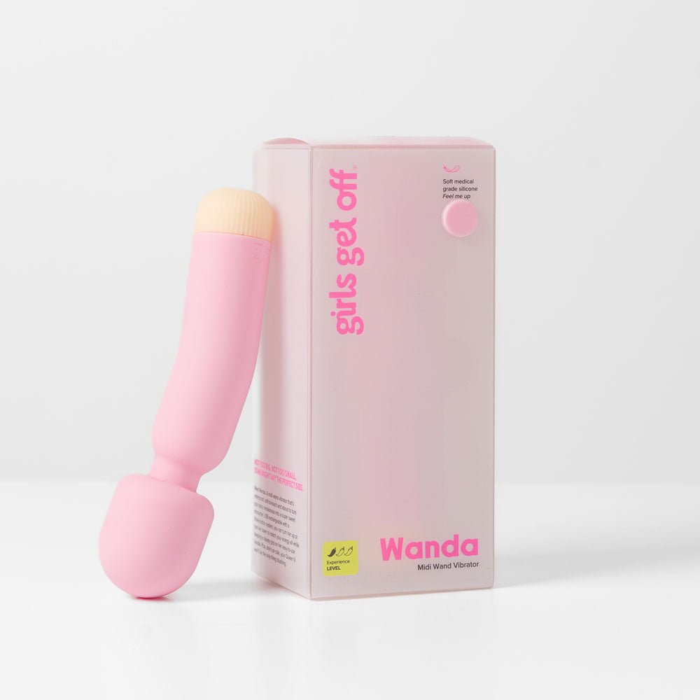 Girls Get Off - Wanda Massage Wand - Pink 16.8 cm USB Rechargeable Massage Wand - Mr and Mrs D's