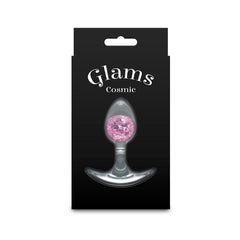Glams Cosmic Butt Plug - Clear/Pink 8.1 cm Small - ANAL TOYS - Mr and Mrs D's