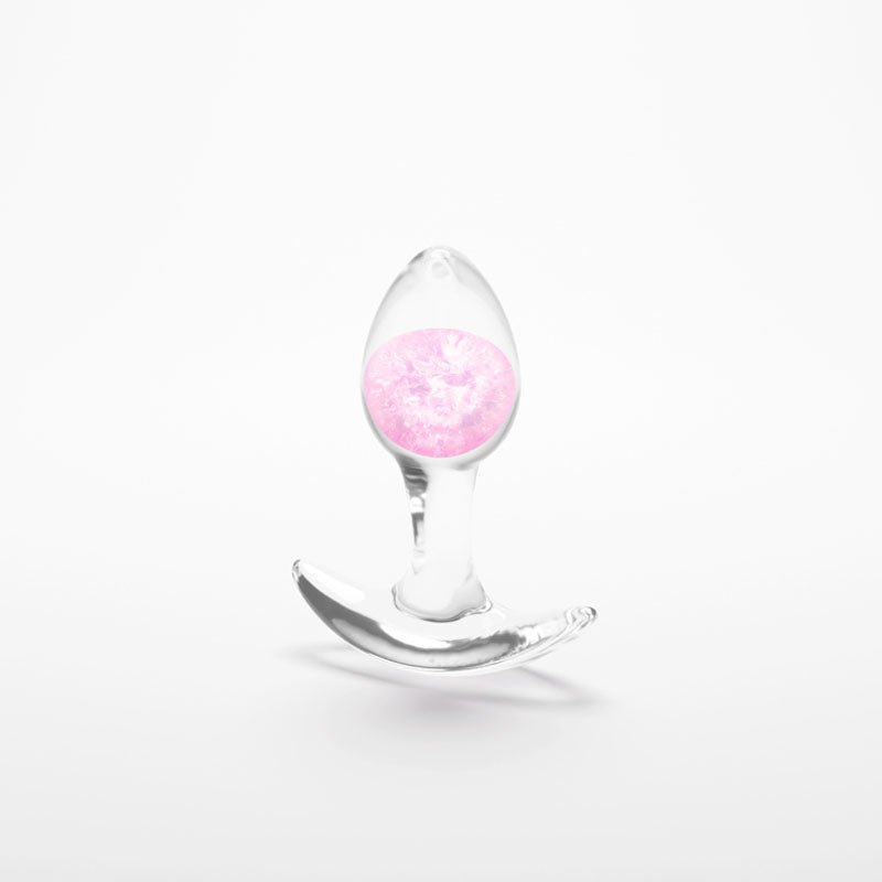 Glams Cosmic Butt Plug - Clear/Pink 8.1 cm Small - ANAL TOYS - Mr and Mrs D's
