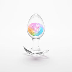 Glams Cosmic Butt Plug Clear/Rainbow 9.5 cm Medium - ANAL TOYS - Mr and Mrs D's