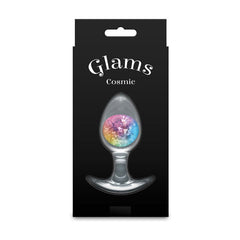 Glams Cosmic Butt Plug Clear/Rainbow 9.5 cm Medium - ANAL TOYS - Mr and Mrs D's